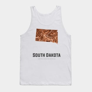 South Dakota state map abstract brown Tank Top